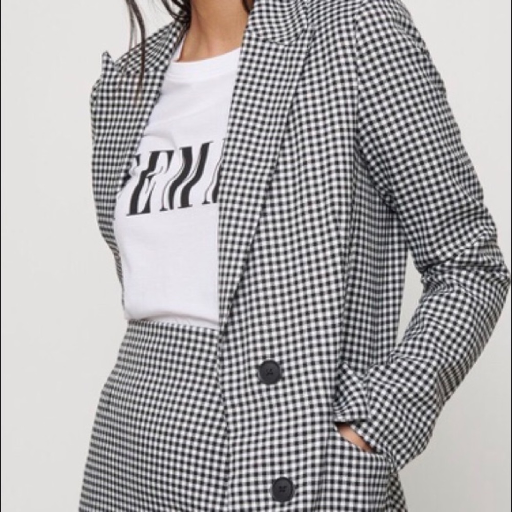 Dynamite gingham blazer